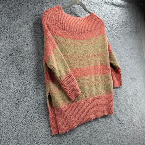 Anthropologie Pilcro Women's XS Knit Sweater Boxy Cut Color Block 3/4 Sleeves - Picture 9 of 12